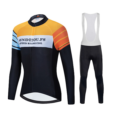 

Women's Men's Long Sleeve Cycling Jersey with Bib Tights Downhill Jersey Black / Yellow Black Red Bike Breathable Quick Dry Sports Graphic Mountain Bike MTB Road Bike Cycling Clothing Apparel