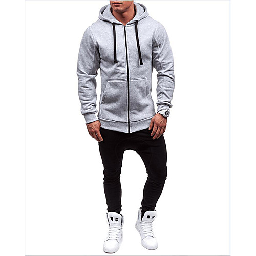 

Men's 2 Piece Full Zip Tracksuit Sweatsuit Street Casual Long Sleeve 2pcs Thermal Warm Breathable Soft Fitness Gym Workout Running Active Training Jogging Sportswear Solid Colored Normal Outfit Set