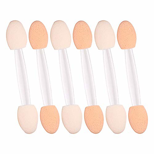 

brush new latex eye shadow stick portable repair brush double-headed sponge eye shadow brush (10 pcs) soft brush (color : white, size : one size)