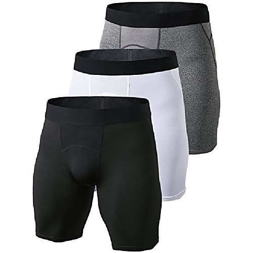 

men's performance compression shorts baselayer sports tights 3 pack