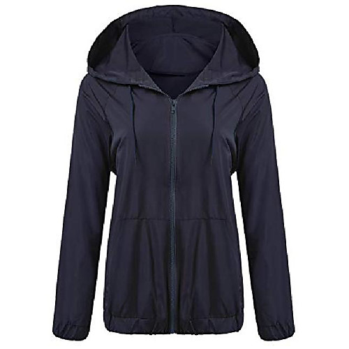 

Women's Waterproof Hiking Jacket Rain Jacket Sport Athleisure Windbreaker Top Waterproof Lightweight Windproof Fishing Climbing Camping / Hiking / Caving Black Light Gray Dark Gray Dark Blue / Winter