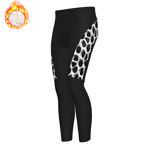 

21Grams Men's Cycling Tights Cycling Pants Winter Fleece Bike Tights Padded Shorts / Chamois Pants Fleece Lining Breathable Warm Sports Black Mountain Bike MTB Road Bike Cycling Clothing Apparel Bike