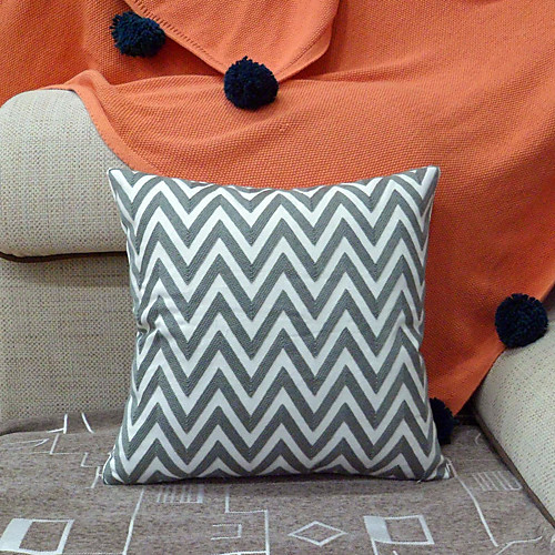 

Cushion Cover Cotton Canvas Simplicity Style Towel Embroidered Pillow Case Cover Living Room Bedroom Sofa Cushion Cover