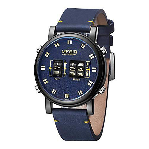 

mens watches luxury quartz sports watch clock men leather military wristwatch relogio masculino reloj hombre (blue)