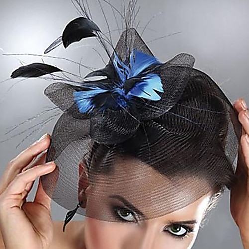 

Feathers / Net Fascinators / Headpiece with Feather 1 Piece Wedding / Daily Wear Headpiece