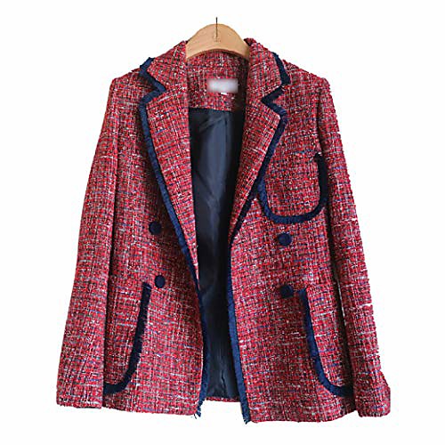

women double breasted suit jacket female casual blazers and jackets chic british tassel patchwork tweed blazers coats gray