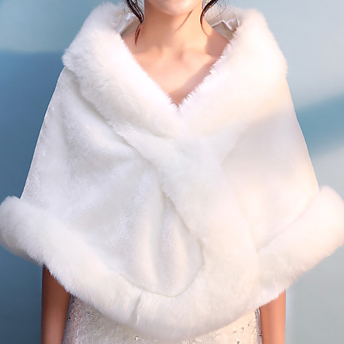 

Sleeveless Shawls Polyester Wedding / Party / Evening Shawl & Wrap / Women's Wrap With Solid / Fur