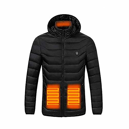 

unisex heated jacket waterproof windproof softshell hoodie jacket with 3 temperature,usb charging electric body warmer wrap jacket coat for outdoor camping hiking hunting(black,2xl)