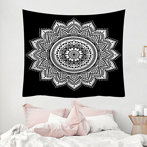 

Mandala Bohemian Wall Tapestry Art Decor Blanket Curtain Hanging Home Bedroom Living Room Dorm Decoration Psychedelic Indian Floral Flower Lotus Boho Hippie Polyester