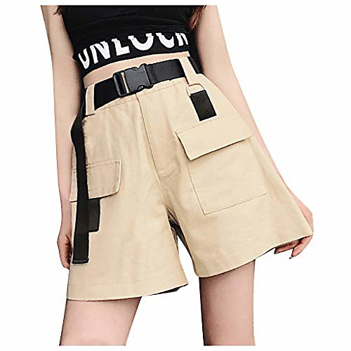 

women's quick dry cargo shorts,outdoor casual straight leg capri long shorts for hiking camping travel khaki
