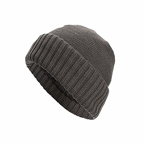 

aihihe women men winter knitted beanie hat stylish warm hip-hop chunky soft stretch slouchy skull beanies caps hats gray