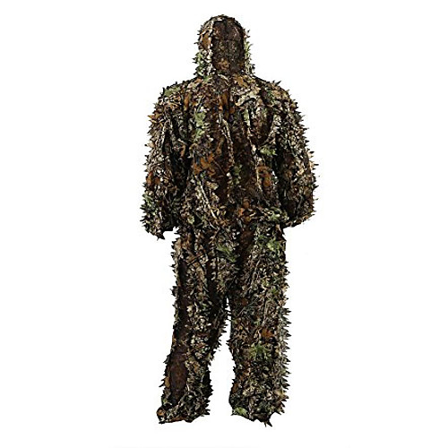 

outdoor camo ghillie suit 3d leafy camouflage clothing jungle woodland hunting (green, height 4.9-5.9 ft)