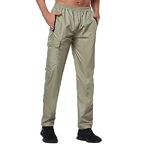 

unisex outdoor lightweight hiking waterproof rain pant quick dry pants for men/women army green