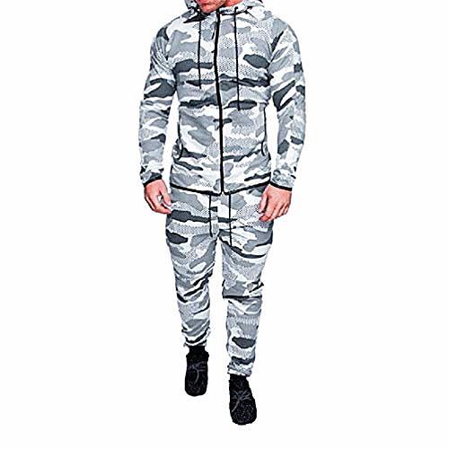 

men camouflage jacketspants set tracksuit suit men's gyms suit set sportswear l3 m