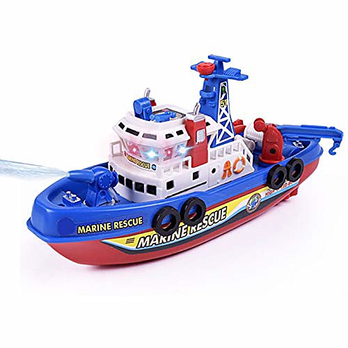 

marine rescue boat model toy,kids music light water spray electric marine rescue fire boat model education toy great holiday birthday gifts random color