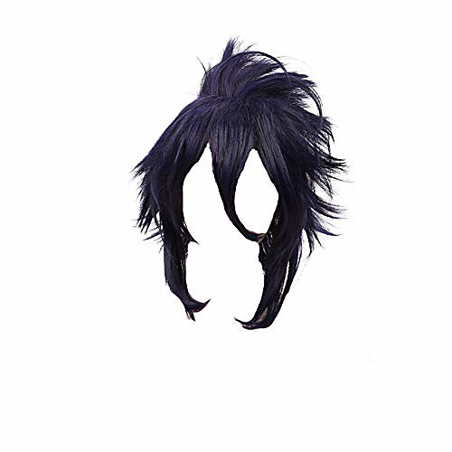 

womens female my hero academia amajiki tamaki cosplay black explosive wig, halloween party dress up wig for girls. (amajiki tamaki)