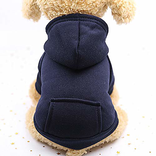 

pet dog hoodie sweater with pocket jumper coat warm cotton dog clothes autumn winter sport style cat puppy teddy chihuahua poodle apparel costume