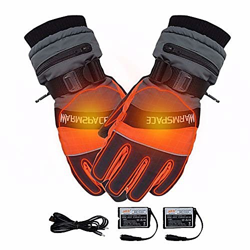 

usb rechargeable heated gloves, winter hand warmer electric thermal gloves waterproof heated gloves battery powered up to 4hrs Warmth for motorcycle ski gloves,l