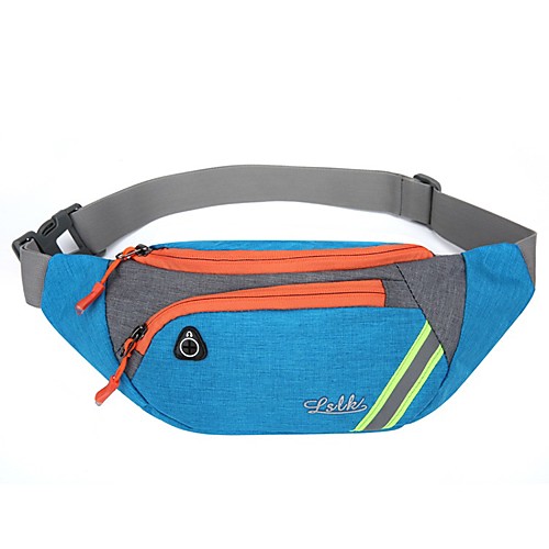 

Unisex Bags Nylon Fanny Pack Zipper Daily Outdoor Bum Bag MessengerBag Black Blue Purple Red