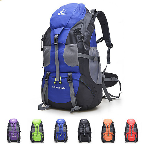 

50 L Rucksack Rain Waterproof Outdoor Hiking Climbing Camping Oxford Cloth Black Purple Red