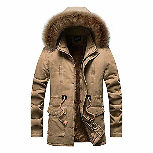 

winter jackets for men kstare men's warm faux fur coat hoodie thickened windproof rain ski jacket outwear