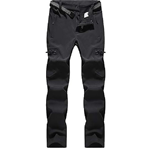 

women's outdoor waterproof windproof fleece snow ski hiking pants (c black, l)