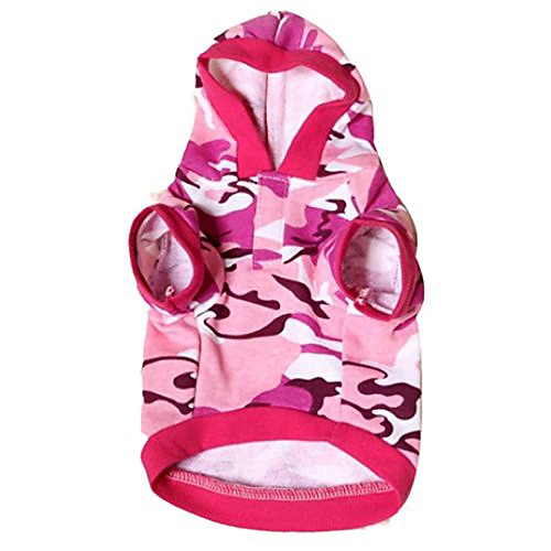 

new pet dog cat camo clothing hoody apparel puppy doggy camouflage coat (m, b)
