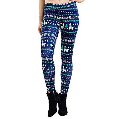 

women's fa la la llama leggings - cute llama christmas leggings: s