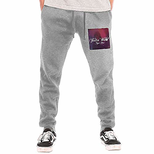 

mens 3d print graphic juice wrld men's sweatpants with pocket gray