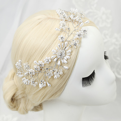 

Crystal / Imitation Pearl / Rhinestone Headpiece with Rhinestone / Crystal / Faux Pearl 1 Piece Wedding Headpiece