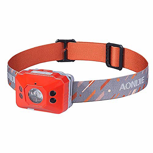 

waterproof induction headlight charging super bright multi-function head-mounted led lighting outdoor headlights (color : red)