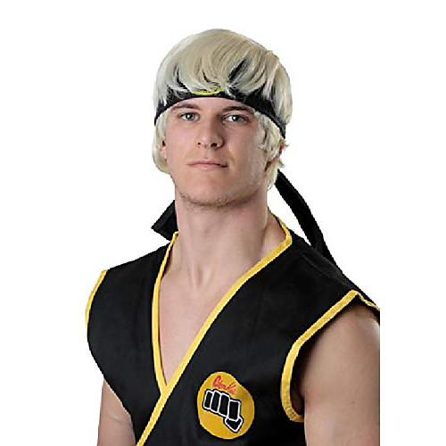 

karate kid johnny cobra kai wig officially licensed blonde wig for men's cosplay standard
