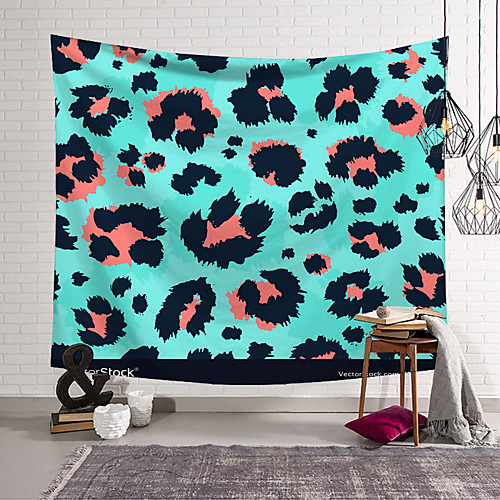 

Wall Tapestry Art Decor Blanket Curtain Hanging Home Bedroom Living Room Decoration Polyester Novelty Blue Leopard Print