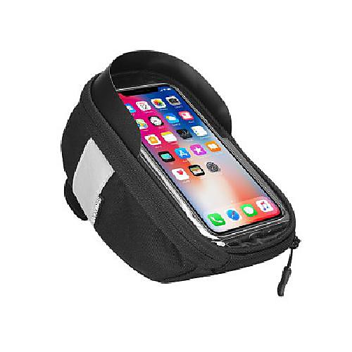 

bike bag bike pouch bicycle phone mount handlebar and frame bike bag bike mobile phone holder cycling bike bag for smart phone 5.5 inch and below (orange)