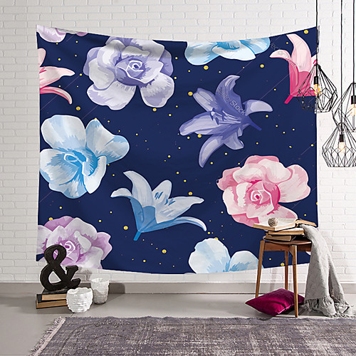 

Wall Tapestry Art Decor Blanket Curtain Hanging Home Bedroom Living Room Decoration Polyester Plant Flower Floral Blooming