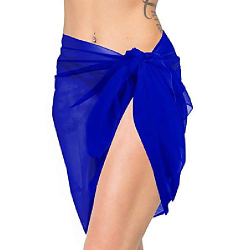

shawls scarves scarf women's sarong bikini cover-ups summer beach wrap 72x21 blue_s893