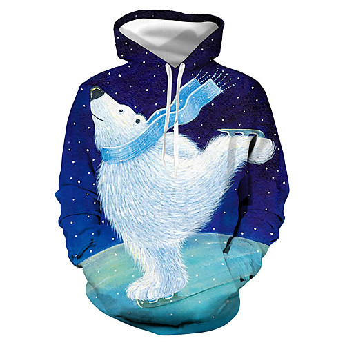 

Inspired by Christmas Cat Hoodie Polyester / Cotton Blend 3D Printing Hoodie For Women's / Men's