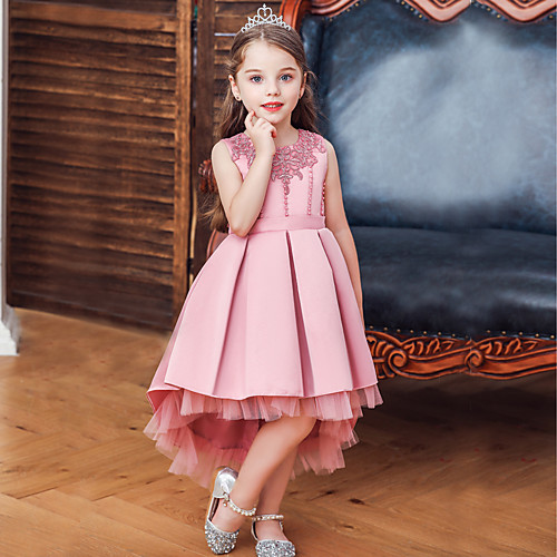 

Princess Flapper Dress Dress Party Costume Girls' Movie Cosplay Cosplay Costume Party White Purple Red Dress Christmas Children's Day New Year Polyester Organza
