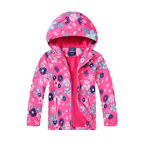 

Boys' Girls' Hiking Windbreaker Winter Outdoor Patchwork Thermal Warm Waterproof Windproof Breathable Winter Jacket Top Hunting Fishing Climbing Pink / Kid's