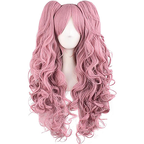 

Synthetic Wig Lolita Curly With 2 Ponytails Wig Long Light golden Light Brown Purple / Blue PinkRed Brown Synthetic Hair 28 inch Women's Cosplay Heat Resistant Red Gray hairjoy