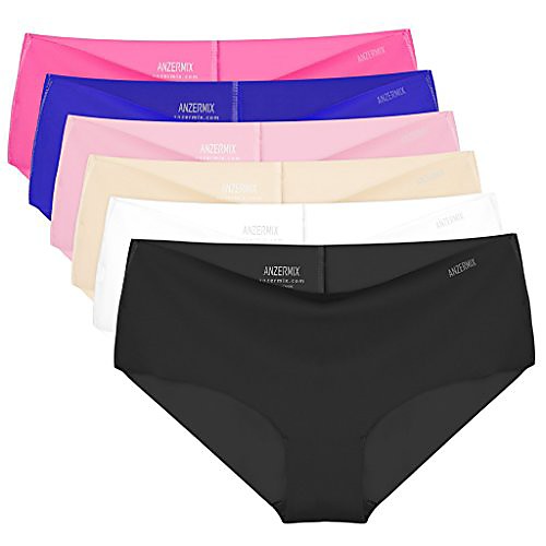 

womens seamless laser cut brief panties pack of 6 (hipster size m)