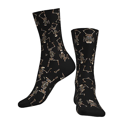 

Crew Socks Compression Socks Calf Socks Athletic Sports Socks Cycling Socks Women's Men's Bike / Cycling Lightweight Breathable Anatomic Design 1 Pair Graphic Skull Cotton Black S M L / Stretchy