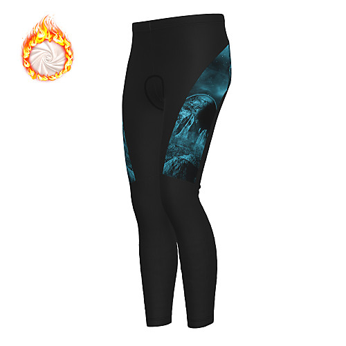 

21Grams Men's Cycling Tights Cycling Pants Winter Fleece Bike Tights Padded Shorts / Chamois Pants Thermal Warm Fleece Lining Breathable Sports Black Mountain Bike MTB Road Bike Cycling Clothing