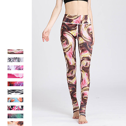 

Women's Yoga Pants Stirrup Over The Heel Tights Leggings Tummy Control Butt Lift Breathable White Yellow Red Yoga Fitness Gym Workout Winter Sports Activewear High Elasticity