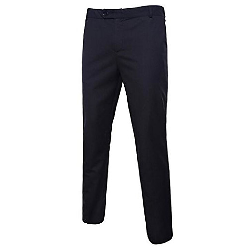 

mens solid color suit dress pants casual flat front pants s black