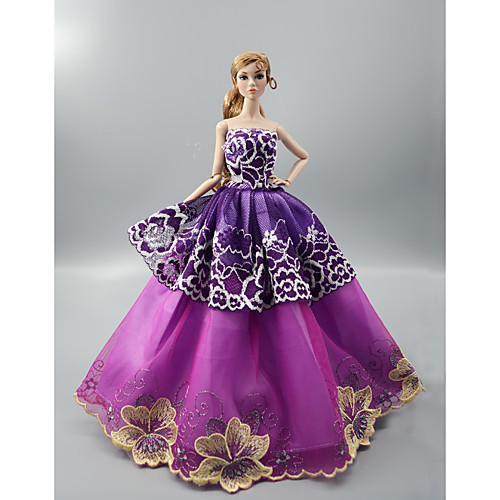 

Doll accessories Doll Clothes Doll Dress Wedding Dress Party / Evening Wedding Ball Gown Lace Satin / Tulle Tulle Lace Satin For 11.5 Inch Doll Handmade Toy for Girl's Birthday Gifts Doll Not / Kids