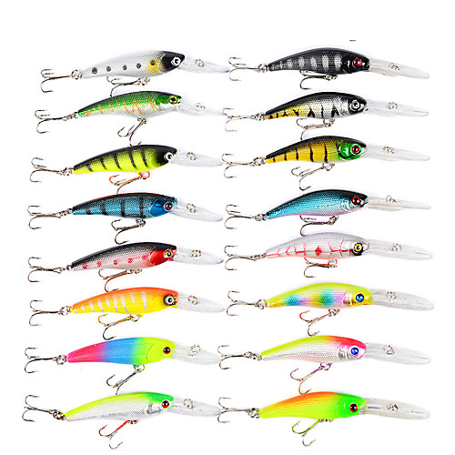 

16 pcs Lure kit Fishing Lures Hard Bait Lure Packs Bass Trout Pike Bait Casting