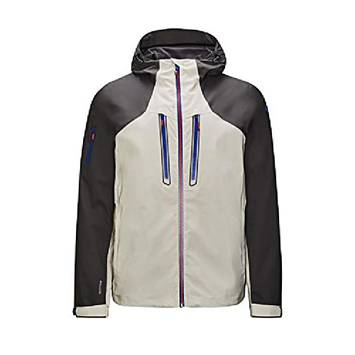 

men functional jacket fintus colourblock, size:m, color:hellgrau/anthrazitcite