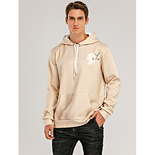 

Men's Pullover Hoodie Sweatshirt Graphic Tribal Chinese Style Daily Weekend 3D Print Casual Hoodies Sweatshirts Beige