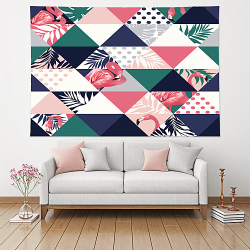 

Wall Tapestry Art Decor Blanket Curtain Picnic Table Cloth Hanging Home Bedroom Living Room Decoration Polyester Geometric Animal Plant Flamingo Triangle